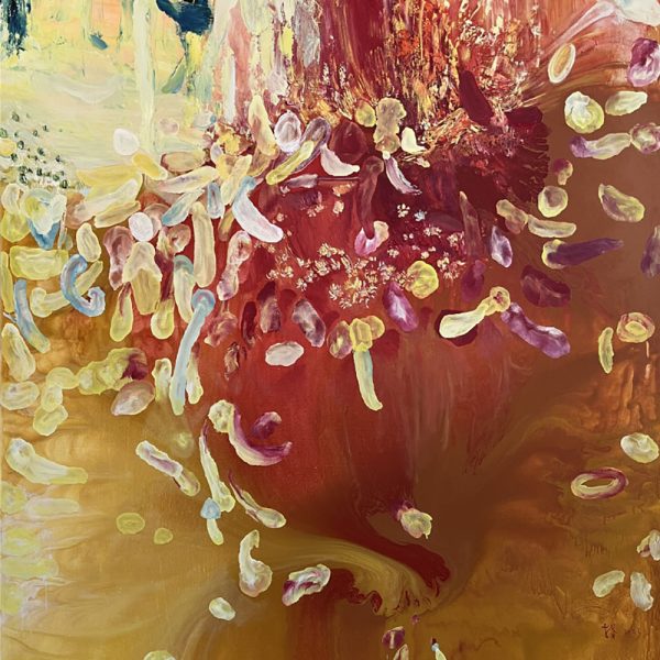 Chen Chunmu. At this moment, you engulfed me 02. Size: 202 x 150cm. Material: Oil on canvas. 2023